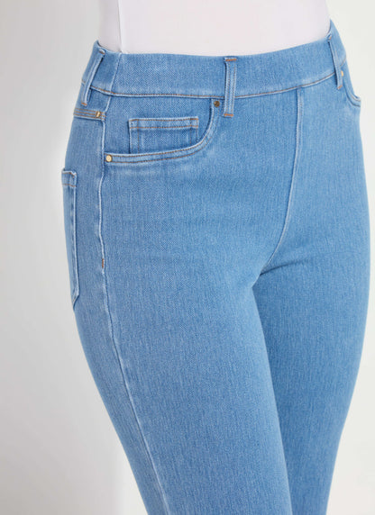 Lysse Billie Eyelet Straight Denim (26" Inseam) Bleached Blue