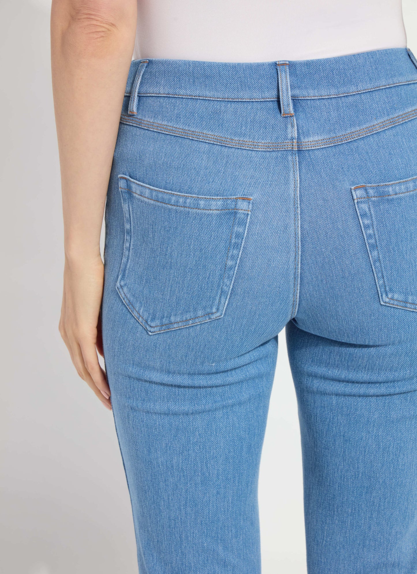 Lysse Billie Eyelet Straight Denim (26" Inseam) Bleached Blue