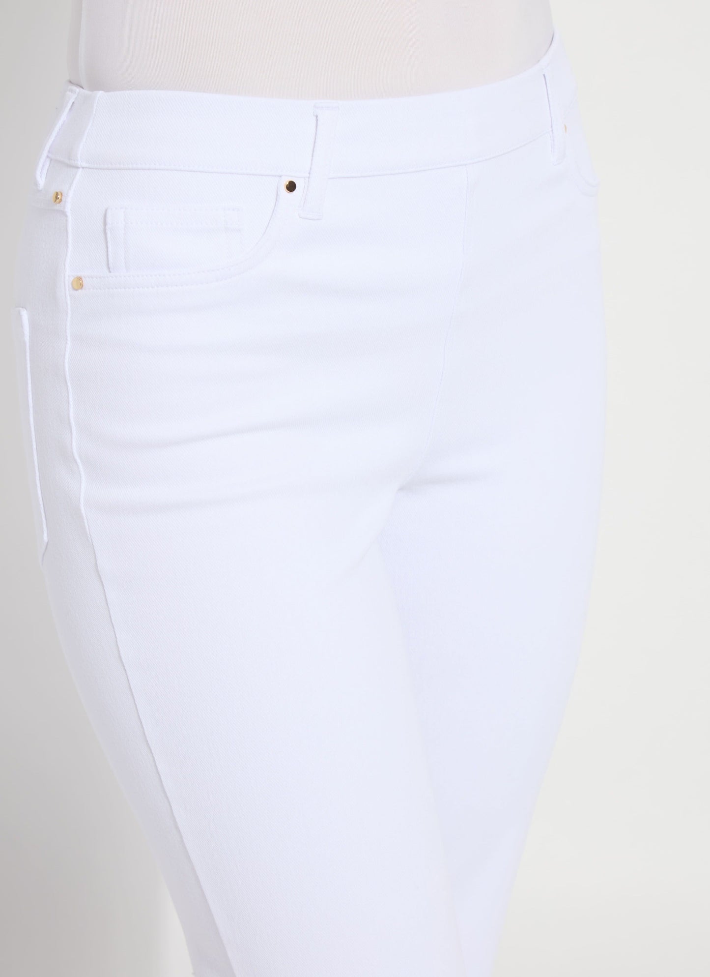 Lysse Billie Eyelet Straight Denim (26" Inseam) Bleached Blue