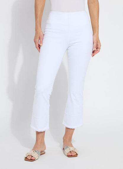 Lysse Dara Seamed Hem Crop Denim (25" Inseam) Mid Wash