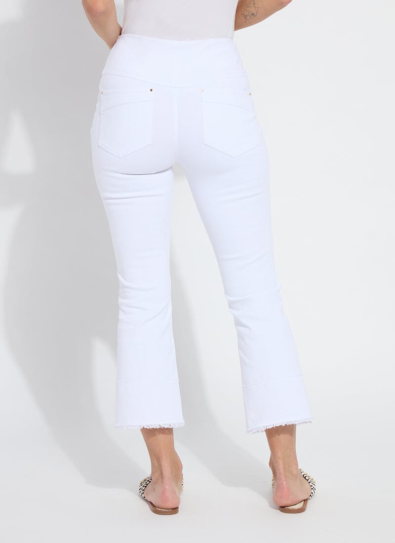 Lysse Dara Seamed Hem Crop Denim (25" Inseam) Mid Wash