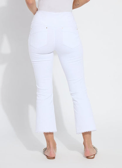 Lysse Dara Seamed Hem Crop Denim (25" Inseam) Mid Wash
