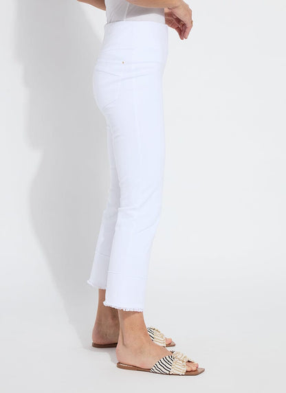 Lysse Dara Seamed Hem Crop Denim (25" Inseam) Mid Wash