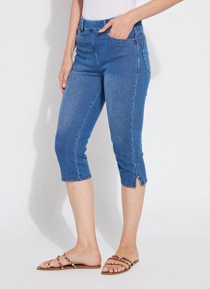 Lysse Granada Front Pocket Capri Denim (18.5" Inseam) Mid Wash