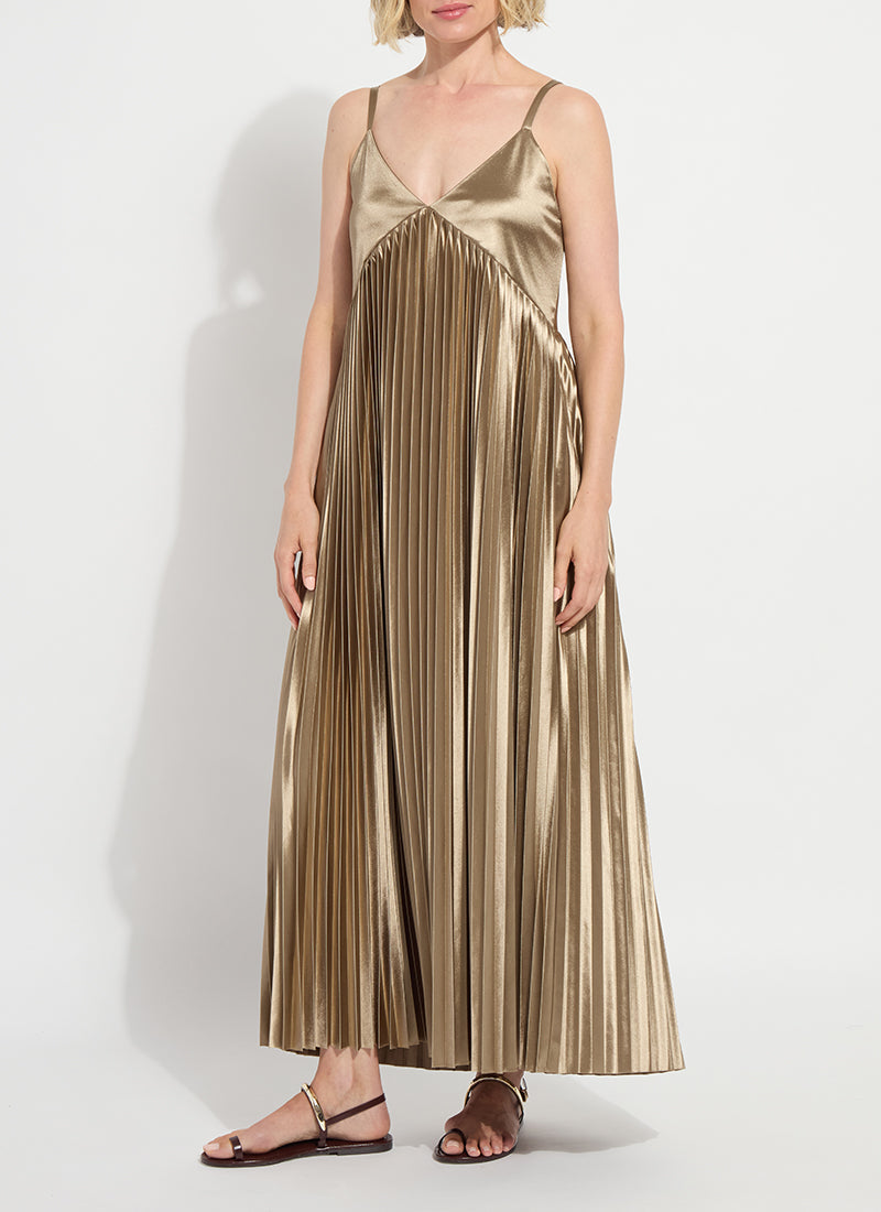 Lysse Lauren Pleated Midi Dress Celadon