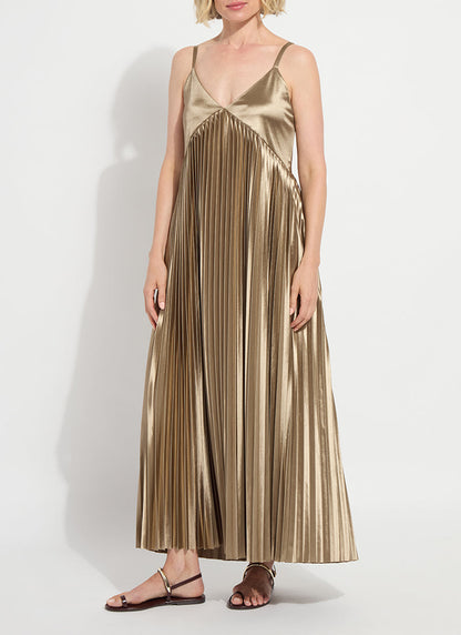 Lysse Lauren Pleated Midi Dress Celadon