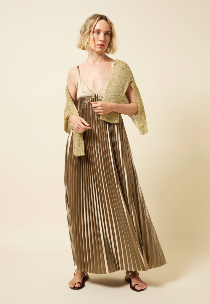Lysse Lauren Pleated Midi Dress Celadon