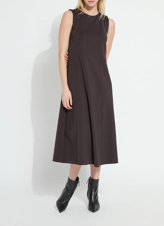 Lysse Maurelle Neoprene Seamed Dress Double Espresso