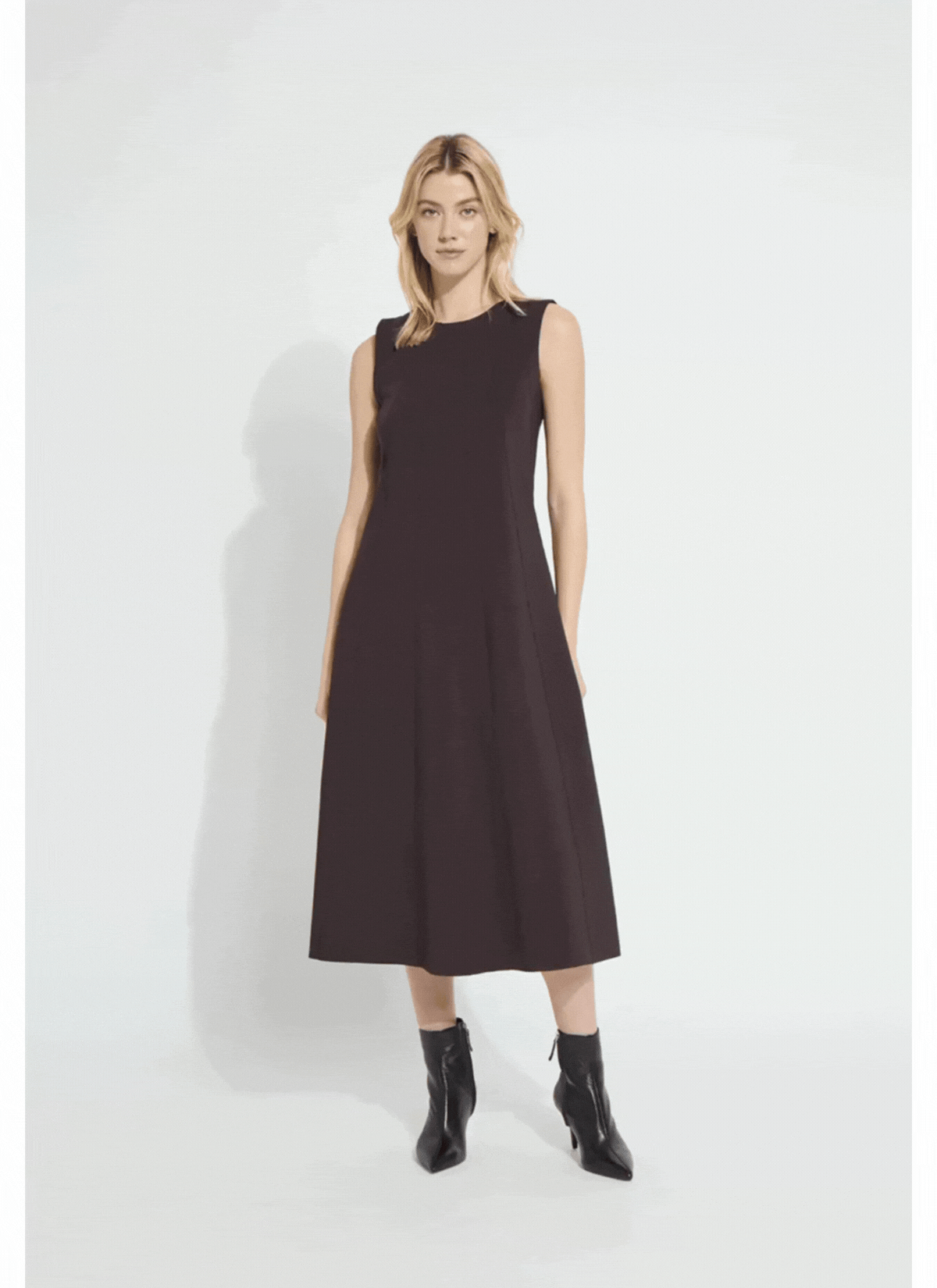Lysse Maurelle Neoprene Seamed Dress Double Espresso