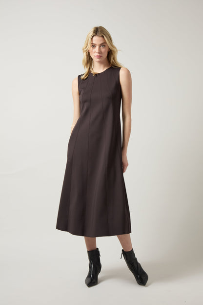 Lysse Maurelle Neoprene Seamed Dress Double Espresso