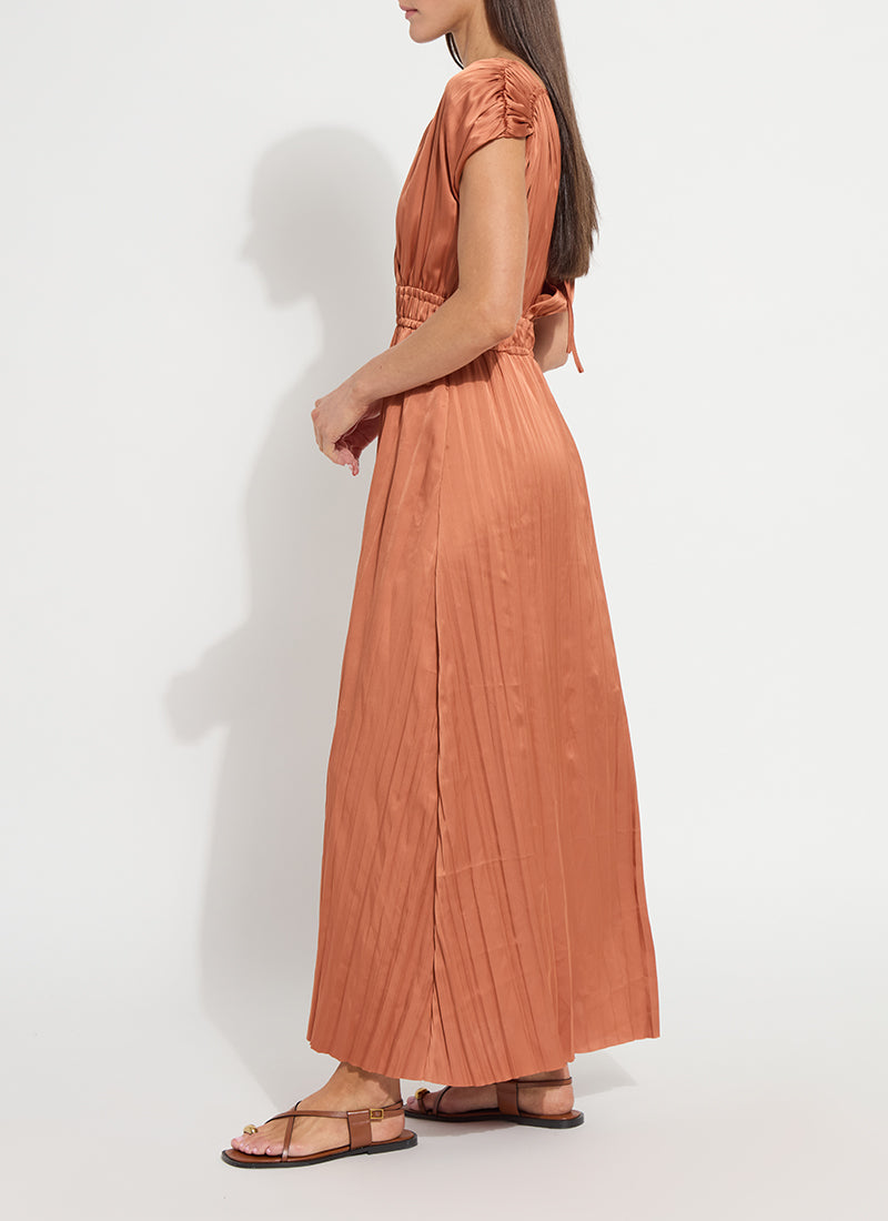 Lysse Maite Packable Pleated Dress Saffron