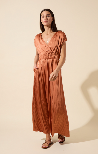Lysse Maite Packable Pleated Dress Saffron