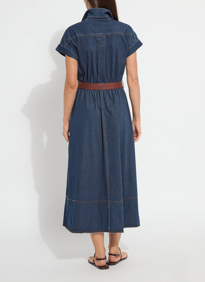 Lysse Zelda Midi Belted Denim Dress Indigo