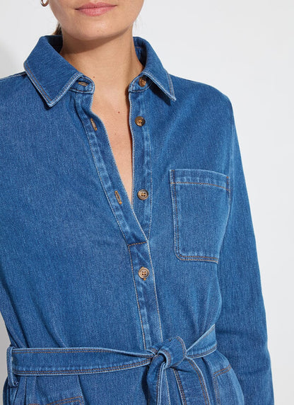 Lysse Knit Denim Schiffer Dress Mid Wash