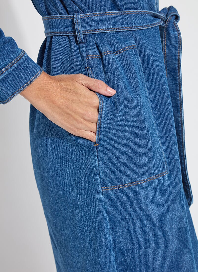 Lysse Knit Denim Schiffer Dress Mid Wash