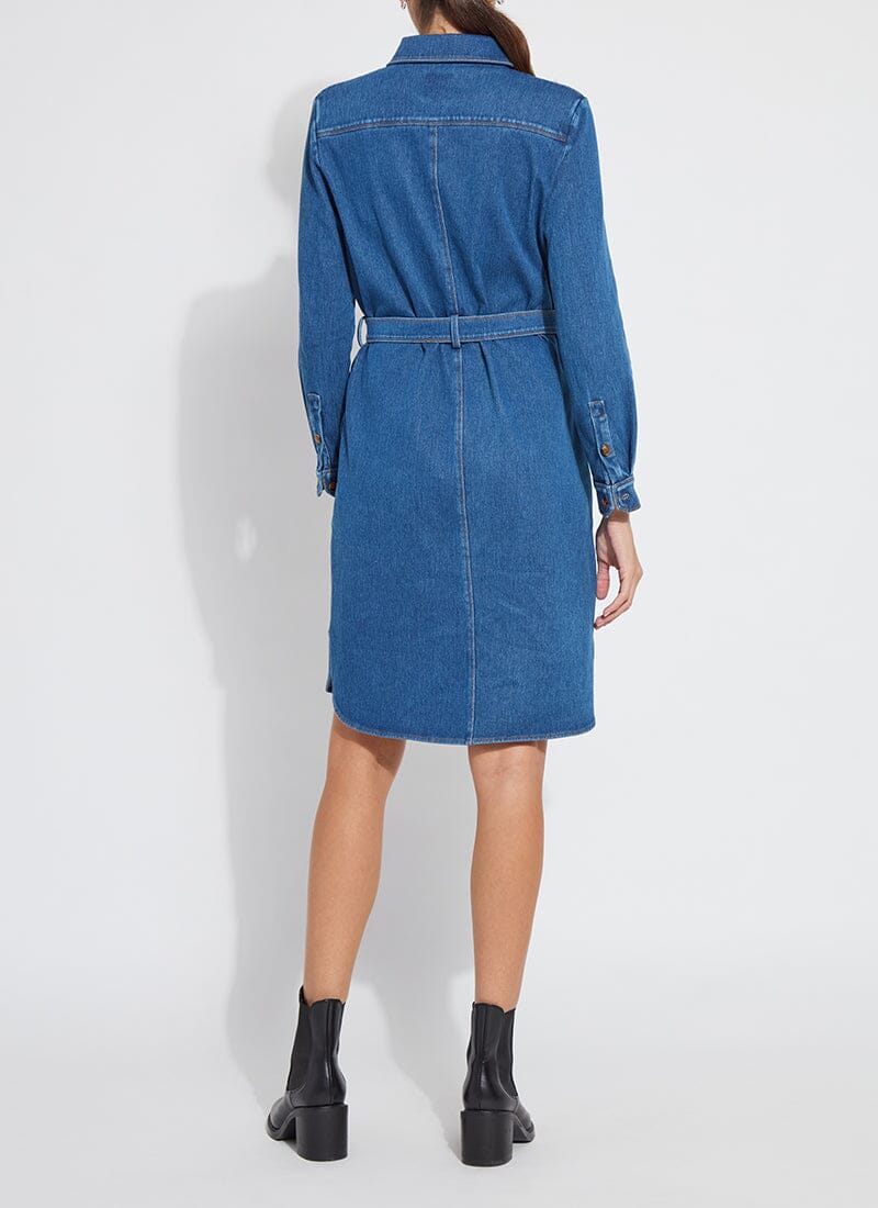 Lysse Knit Denim Schiffer Dress Mid Wash