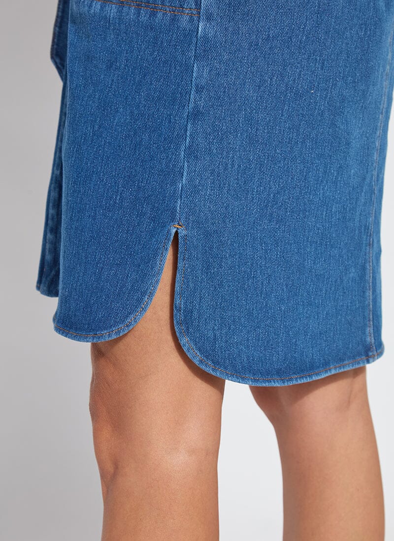 Lysse Knit Denim Schiffer Dress Mid Wash