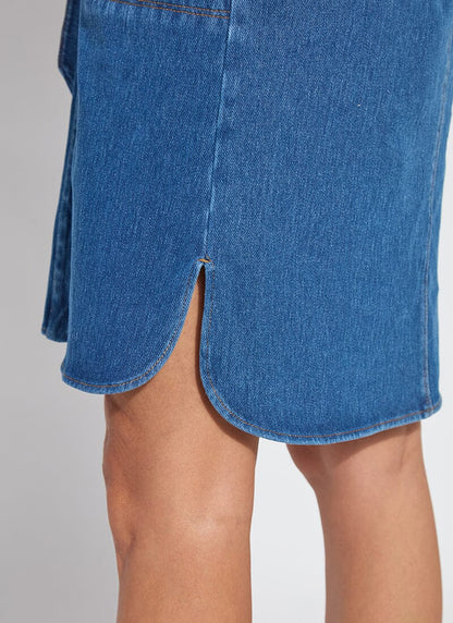 Lysse Knit Denim Schiffer Dress Mid Wash