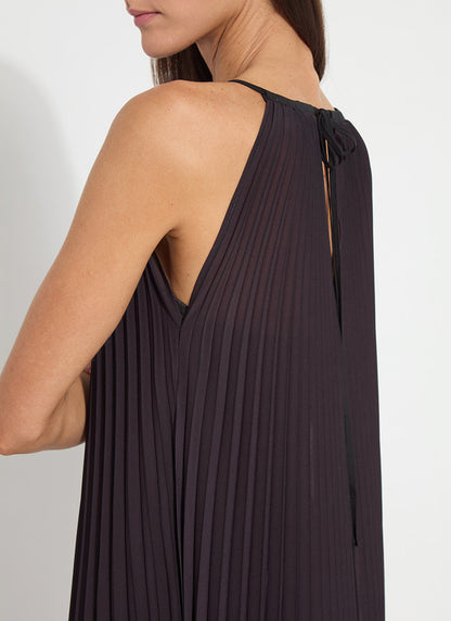 Lysse Lorena Pleated Chiffon Midi Dress Red Sangria