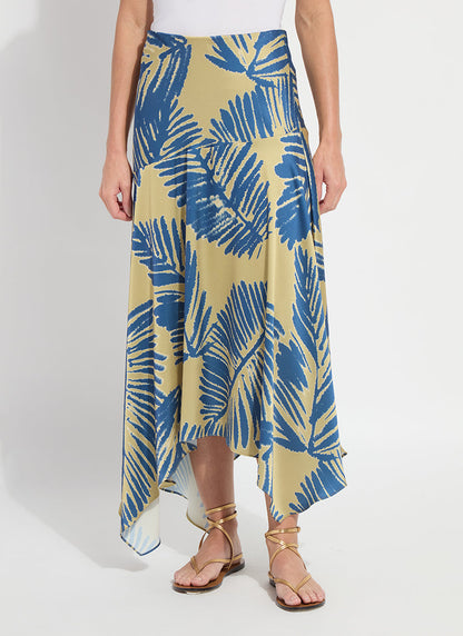 Lysse Catriona Handkerchief Printed Skirt Sicilian Palm