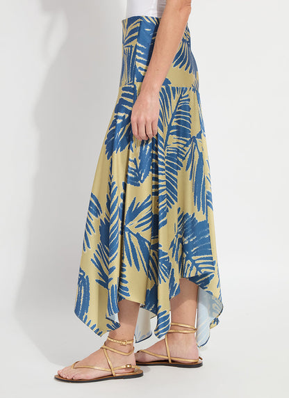Lysse Catriona Handkerchief Printed Skirt Sicilian Palm