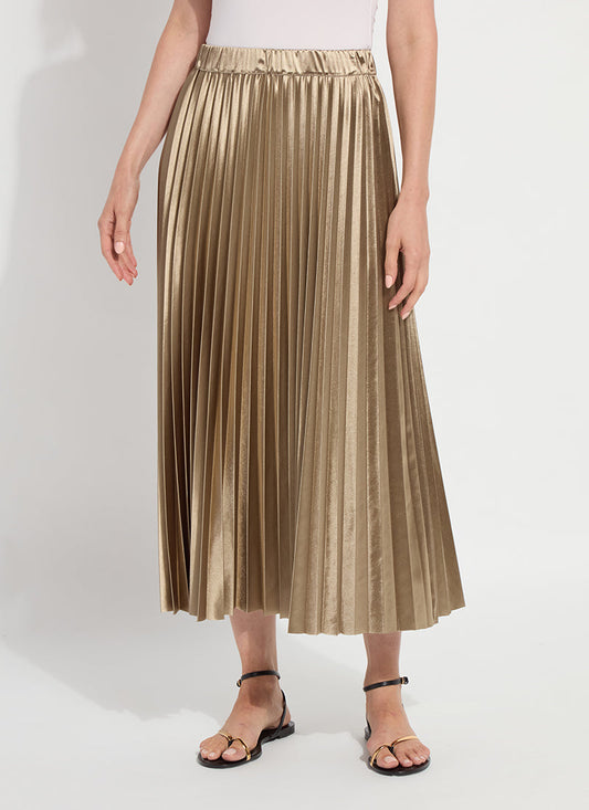 Lysse Nina Pleated Midi Skirt Celadon