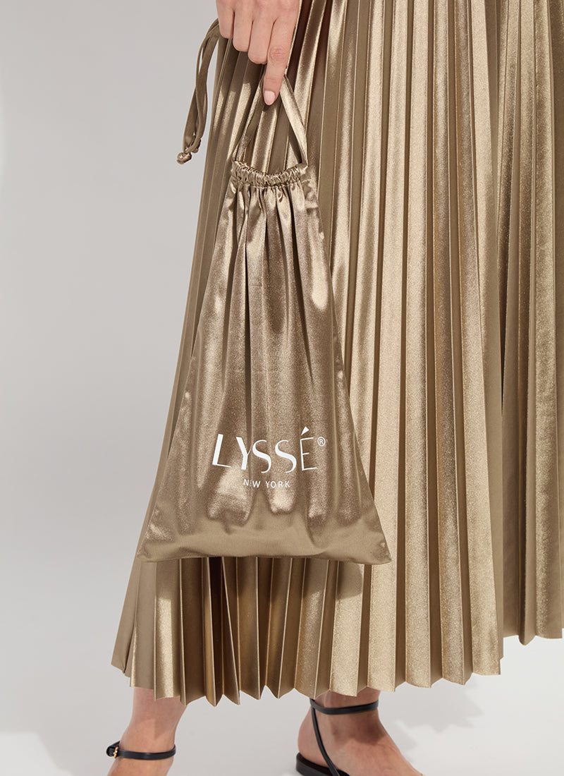 Lysse Nina Pleated Midi Skirt Celadon
