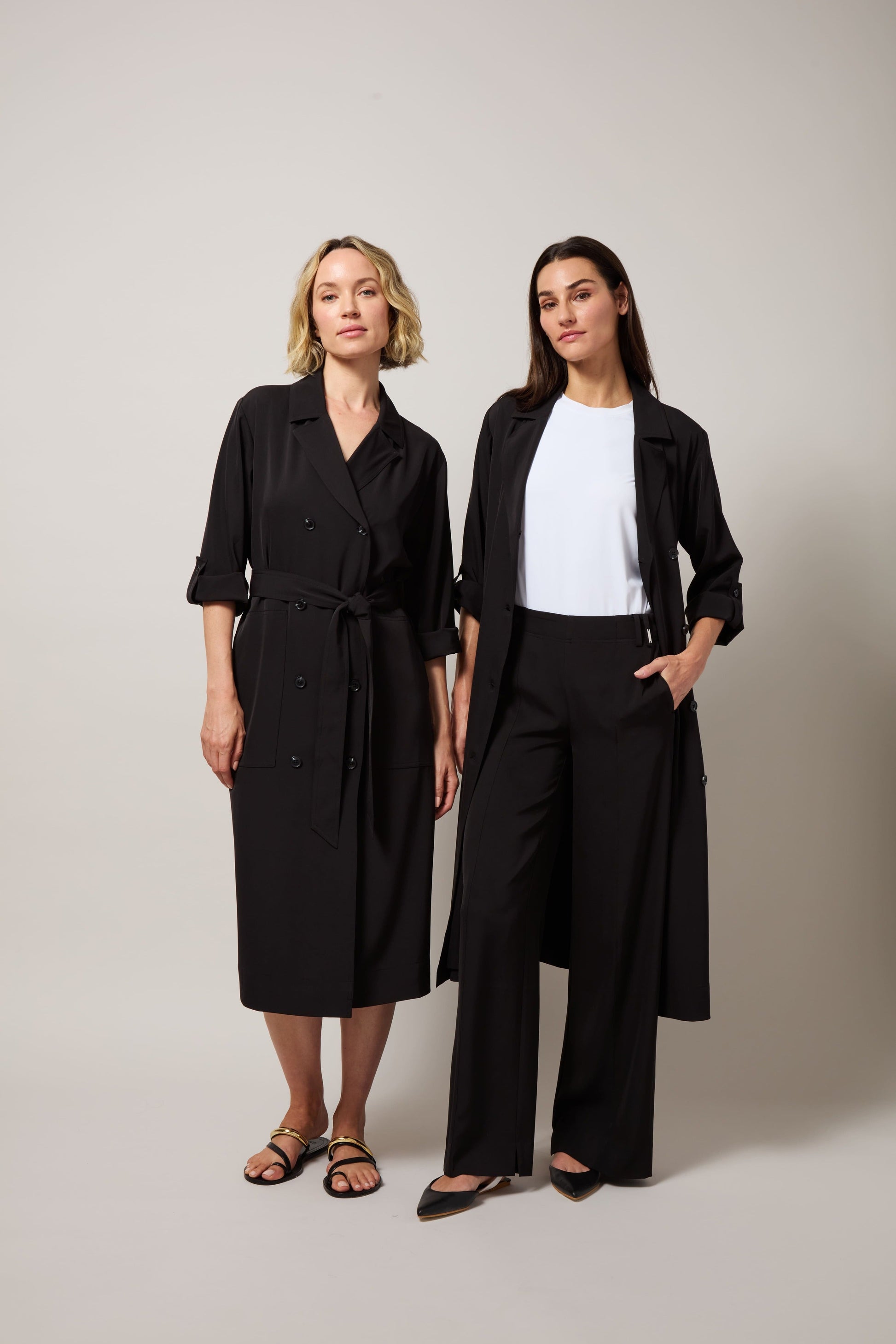 Lysse Ellison Convertible Trench Dress Black
