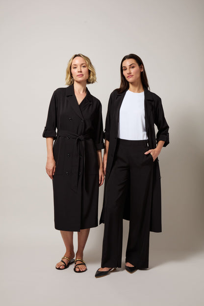 Lysse Ellison Convertible Trench Dress Black