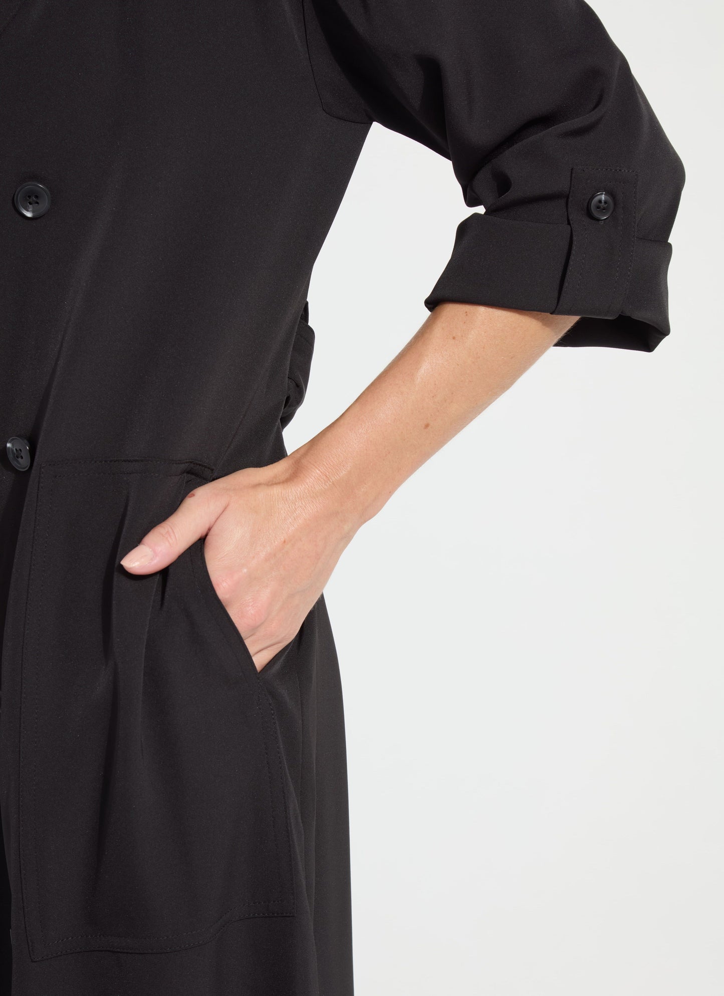 Lysse Ellison Convertible Trench Dress Black
