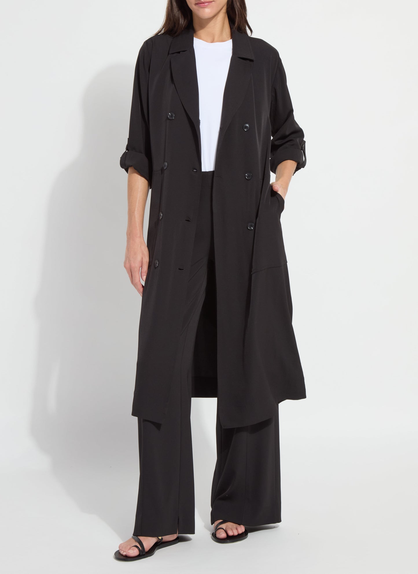 Lysse Ellison Convertible Trench Dress Black