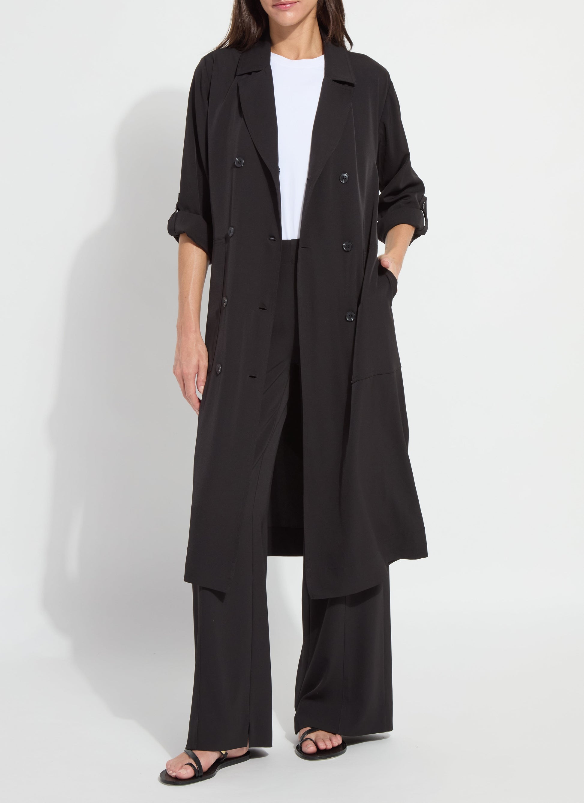 Lysse Ellison Convertible Trench Dress Black