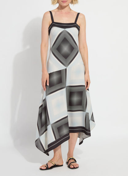 Lysse Sarai Handkerchief Asymmetric Dress Halftone Scarf