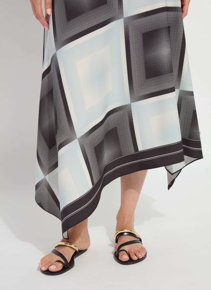 Lysse Sarai Handkerchief Asymmetric Dress Halftone Scarf