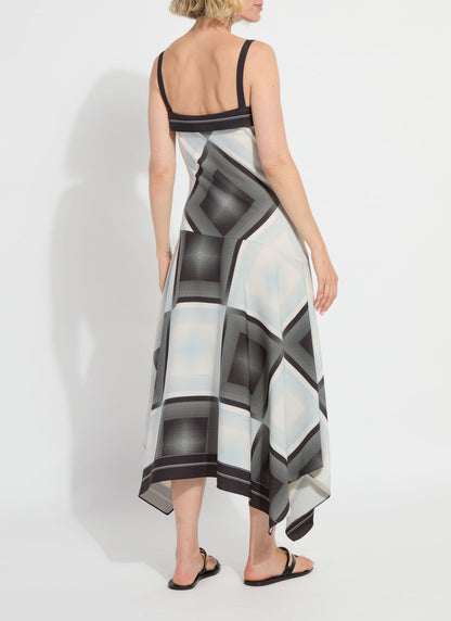 Lysse Sarai Handkerchief Asymmetric Dress Halftone Scarf