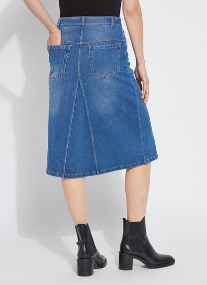 Lysse Bella Denim Skirt (28" Inseam) Mid Wash