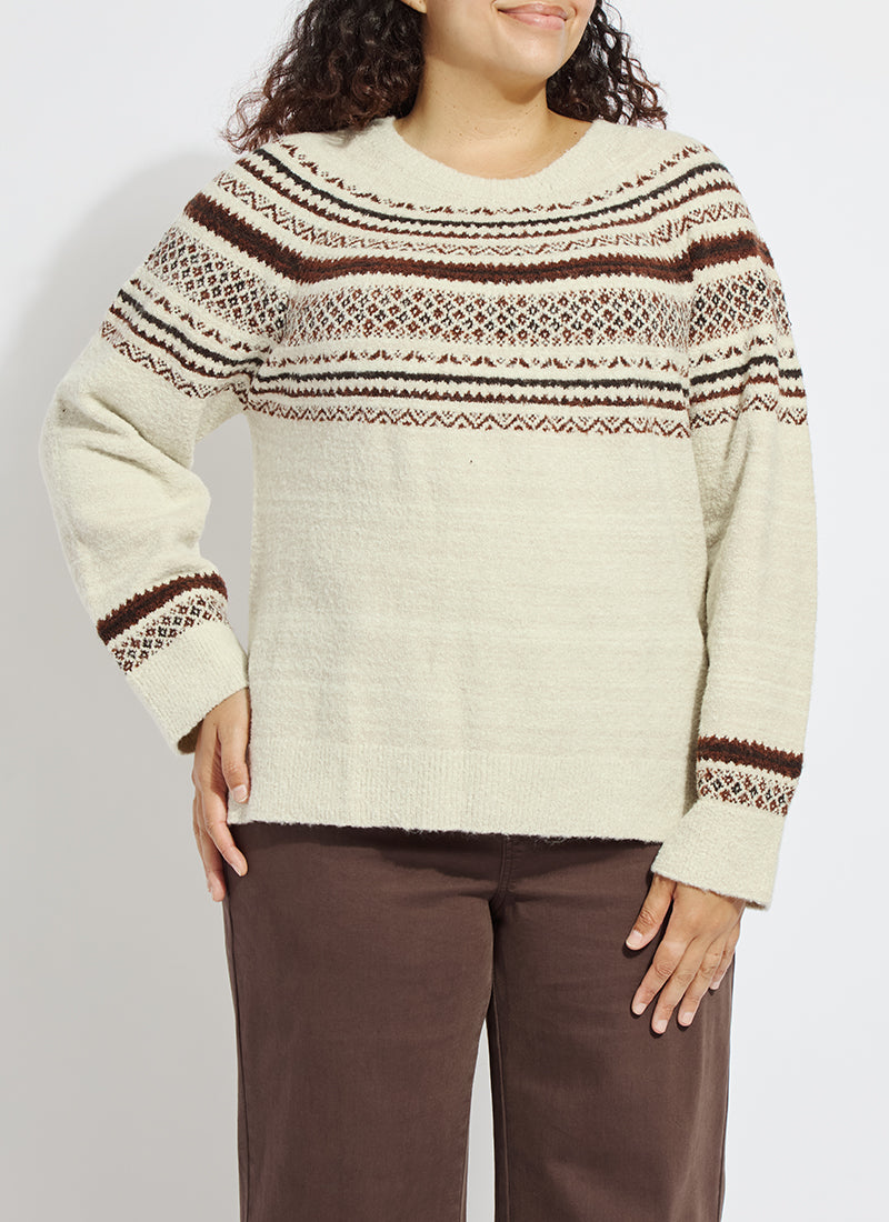 Lysse Harriet Fair Isle Sweater Curvy Fair Isle Jacquard