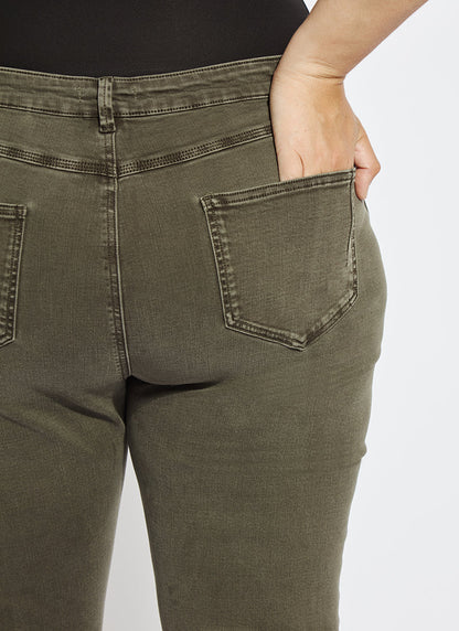Lysse Ankle Estelle Everyday Flare Denim Curvy (27" Inseam) Asutex Mosswood