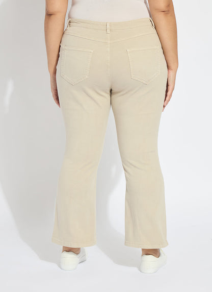 Lysse Ankle Estelle Everyday Flare Denim Curvy (27" Inseam) Asutex Mosswood