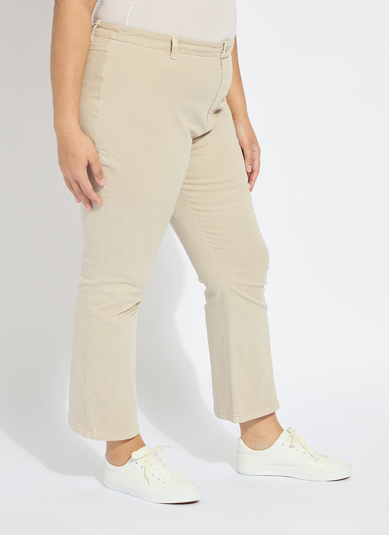 Lysse Ankle Estelle Everyday Flare Denim Curvy (27" Inseam) Asutex Mosswood