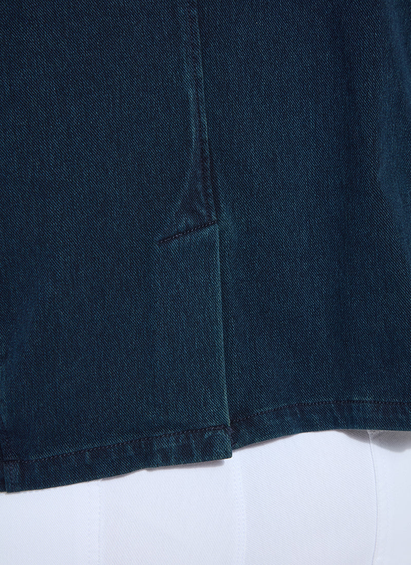 Lysse Della Denim Cropped Blazer Curvy Indigo