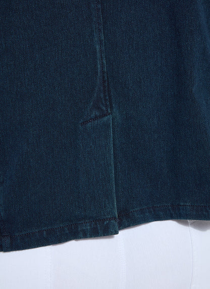 Lysse Della Denim Cropped Blazer Curvy Indigo