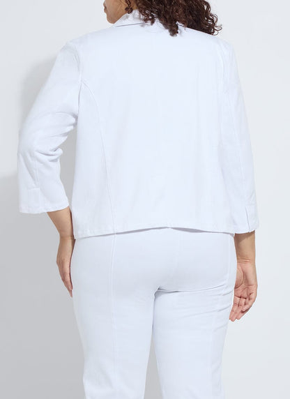Lysse Della Denim Cropped Blazer Curvy Indigo