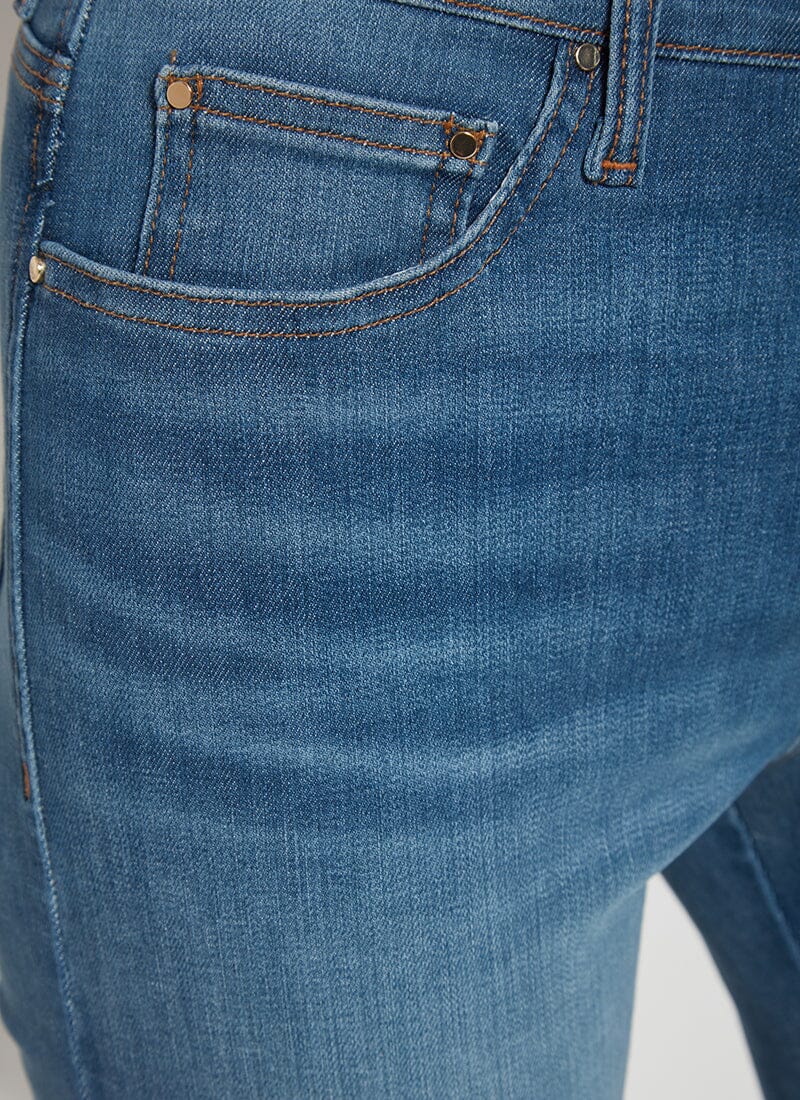 Lysse 'Holding Power' Premium Denim - Cropped Straight Leg (24.5" Inseam) Indigo Black