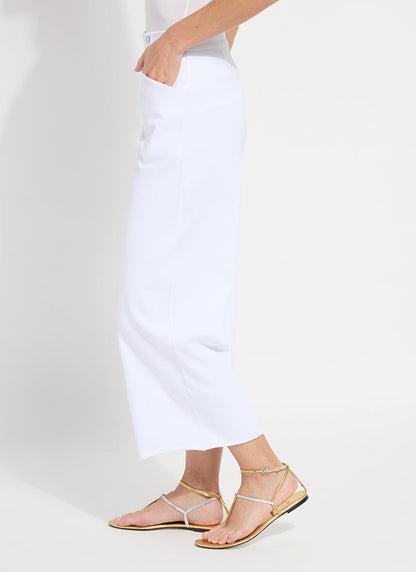 Lysse Dion Sailor Crop Palazzo Denim (25" Inseam) White