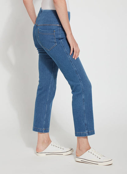 Lysse Ankle Denim Baby Bootcut (27" Inseam) Mid Wash