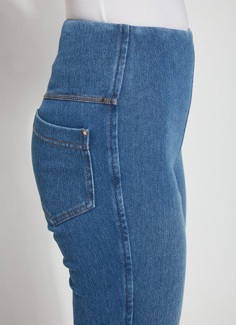 Lysse Ankle Denim Baby Bootcut (27" Inseam) Mid Wash