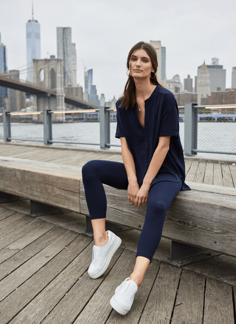 Lysse Flattering Cotton Crop Legging  Black