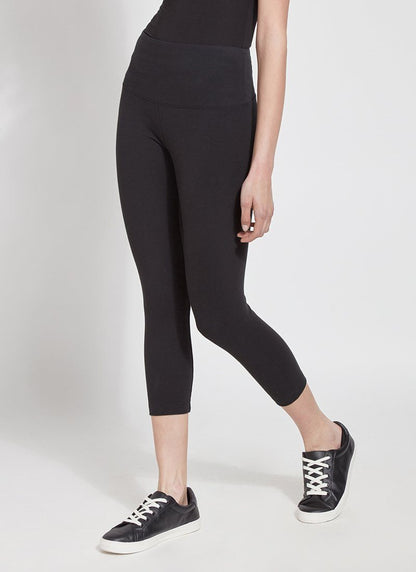 Lysse Flattering Cotton Crop Legging  Black