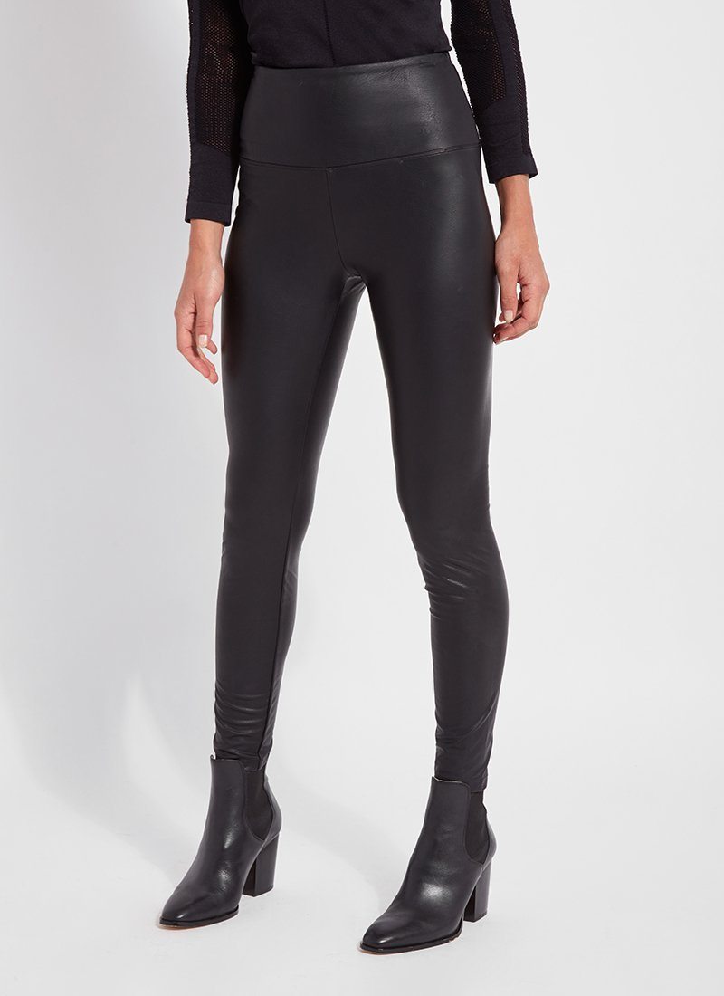 Lysse Textured Leather Legging (28.5" Inseam) Kohl Black